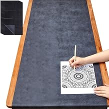 Dinifee 2 Sheets 23 ft Large Graphite Carbon Transfer Paper for Tracing Black Waxed Carbon Paper for Drawing Patterns on Wood Projects, Canvas Fabric and Crafts Supplies,1.6 ft Wide