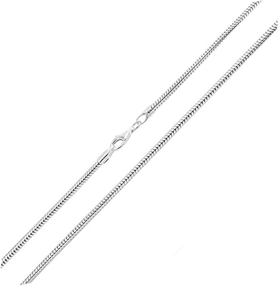 Treasure Bay 925 Sterling Silver Snake Chain Necklace Available in 16" 18" 19" 20" 21" 22" 24" 30"