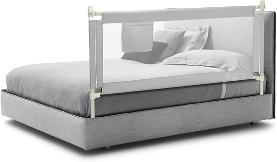 Bed Rail for Toddlers, Extra Long, Portable Safety Bed Guardrail with Side Pocket, Baby Bed Rail Guard, Fit King Queen Full Twin Size Bed Mattress (175 x 25 x 102 cm)