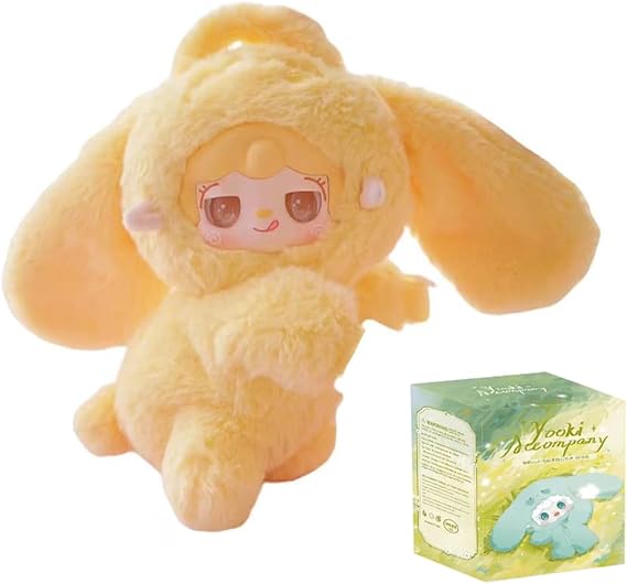 Aven Rabbit Yooki Plush Coin Purse Accompany Series Blind Box Action Figures Mystery Box Cute Random Toys Birthday Gift Christmas Collectible Toy for Desktop Ornaments, 1PC