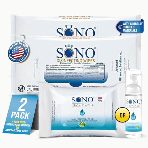 SONO Multi-Surface Disinfecting Wipes - 40 Count Pack of 2  Sanitizer, Shoe Cleaner & Sanitizer Kit, Quick Clean and Stain Removal, Sneaker Cleansing Travel Pack