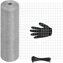16in x 50Ft Hardware Cloth Hot-Dip Galvanized Welded Chicken Wire Fencing - Heavy Duty 23 Gauge Wire Mesh for Garden, Chicken Coop, Rabbit Cage, Rodent, Poultry Enclosures & Predator Protection