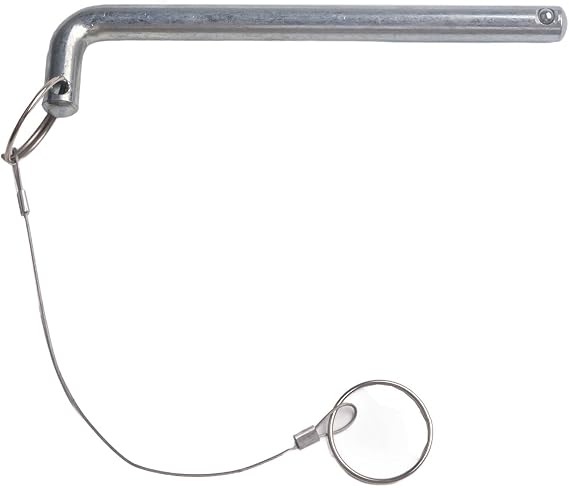Metal Weight Stack Pin Selector with Pull Wire Rope, Standard Diameter for Most Fitness Machines and Gym Equipment, Silver