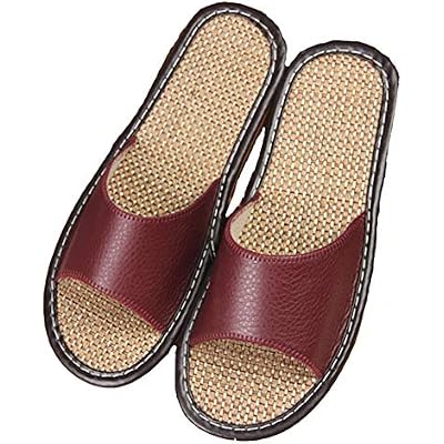 Ladies slippers Summer sandals Straw sandals Indoor slippers Leather slippers
