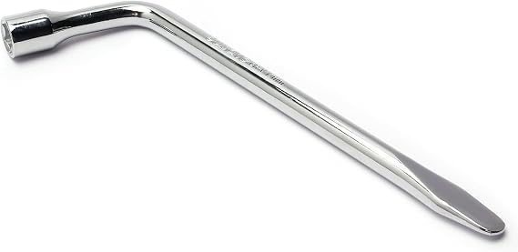 Utoolmart Car Spare Tire Lug Wrench for Jack - L Type Hexagon 17mm Slotted End Socket Repair Tool