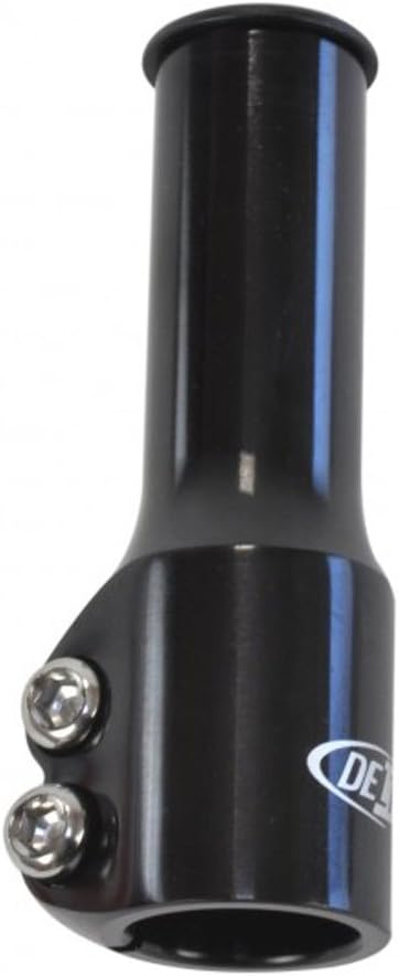 Bike Stem Raiser Handlebar Extender by Delta Cycle - Increases Bar Height Up To 3.25" - Riser Adapter for Mountain Bike (MTB), Hybrid, Road Bike, with Durable Aluminum Construction (Black)