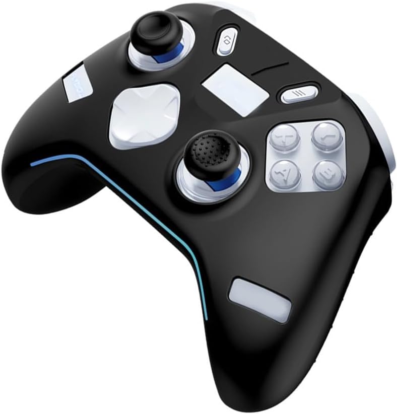 Precision Molded Silicone Cover for FLYDIGI Apex 5 Supporting Repeated Installation and Removal Cycles (Black)