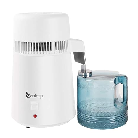 Karlhome 4L Water Distiller Machine, Distilled Water Maker Purifier, White | Distilled Water Machine for Home Countertop Table Desktop, BPA-Free Container & Stainless Steel Interior