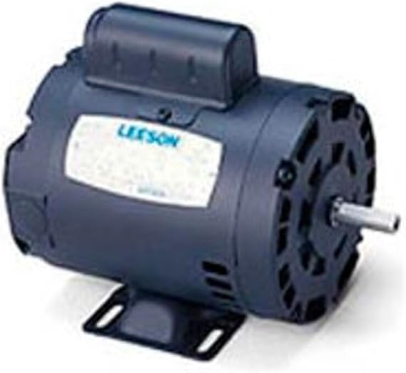 Leeson Electric Leeson Motors-5HP, 208-230V, 3500RPM, DP, Rigid Mount, 1.15 SF, 80 Eff.