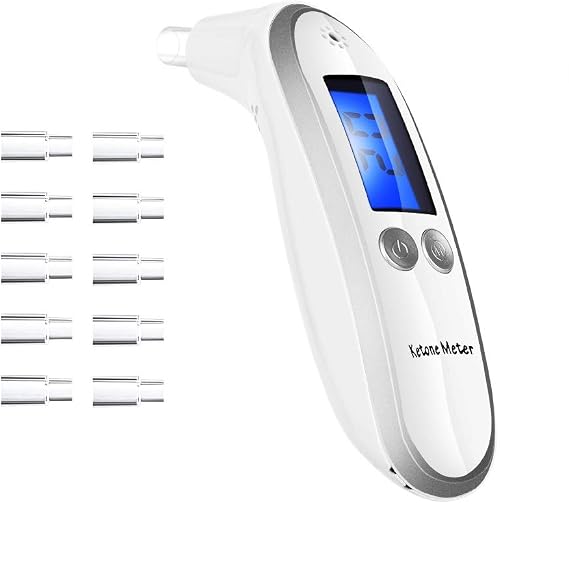 Ketonsis Breath Analyzer, Metron Breath Ketone Meter for Testing ketosis with 10pc Mouthpieces