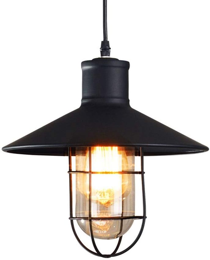 Retro Industrial Style Birdcage Lamps, Restaurant Lamps, Aisle Bar Single Head Creative Personality Wrought Iron Pot Lid Chandelier, E27 Household Ceiling Hanging Lantern