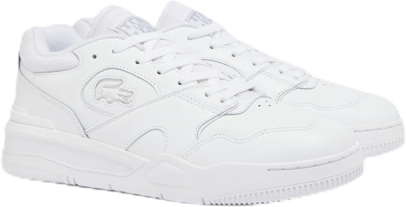 Lacoste Mens Lineshot Sneaker, WHT/WHT, 12