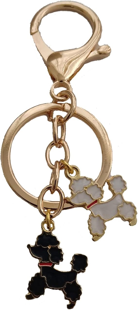 Cute Dog Keychain, Creative Jewelry for Poodles Lover