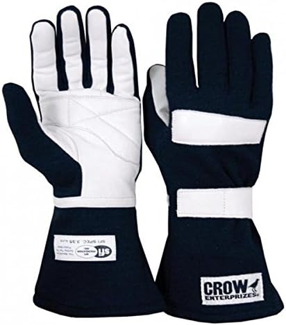 Crow Enterprizes Junior Large Black Standard Nomex Driving Gloves Sfi 5 Approved