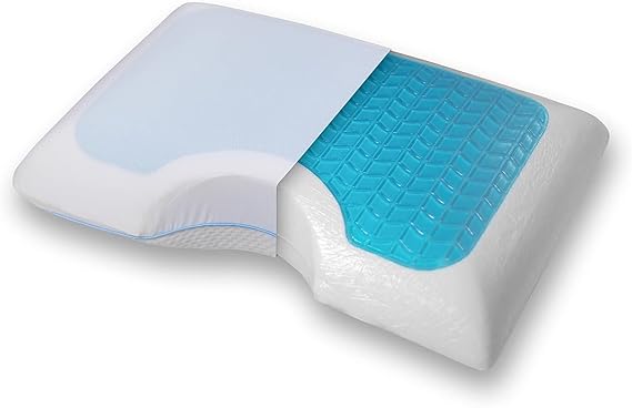 Breathable Cool Jel Deluxe Hafızalı Yastık 60x40x13 Cm Visco Memory Foam Ortopedik Boyun Desteği Yıkanabilir Kılıf