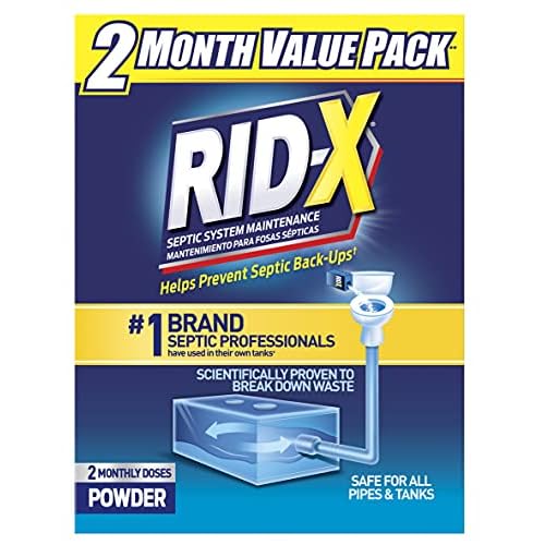 Rid-X Septic Tank System Treatment Powder, Septic Tank Treatment, 19.6 Ounce