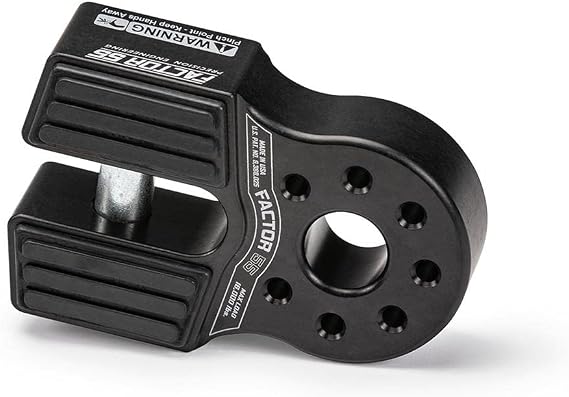 Factor 55 00050-04 Flatlink Original Folding Winch Shackle Bracket Max Load Rating 16,000 lb Ultimate Failure Greater Than 40,000 lb Ideal for 4x4 Off Road Adventures Black