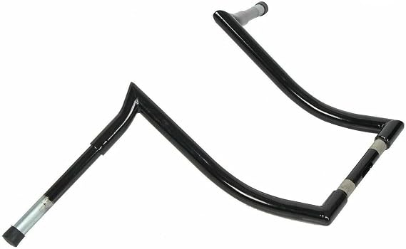 Victory Cross Country Cross Roads Motorcycle 14" Ape Hanger Handlebar, 1-1/4" Diameter, Black/Chrome, Internal Wiring Ready, Direct Fit for Har ley Softail FXST XL1200