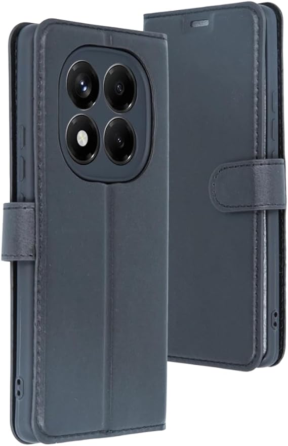 Xiaomi Redmi Note 15 Pro 4G ile uyumlu Kılıf Deri Deluxe Cüzdanlı Kapaklı Case Siyah