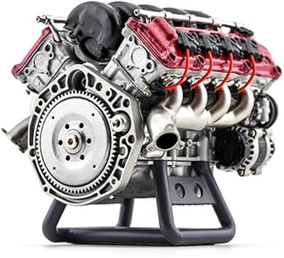 Mini V8 Engine Kit - Building The Smallest V8 Engine to Scale That Runs - DIY 3D Printed RC Full Simulation Engine for Adults to Build RC Cars AX90104 SCX10 II Capra VS4-10 ProUltra Simulation Toy