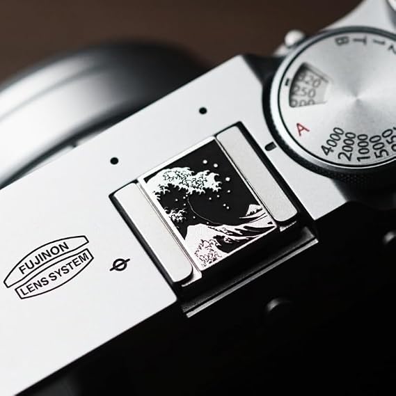 Wave Art Metal Hot Shoe Cover for Fujifilm X100VI for Nikon for Leica