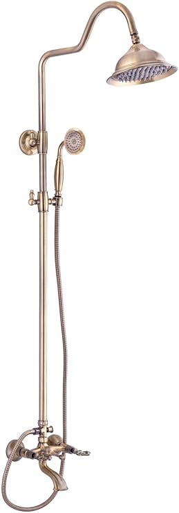 İSAOĞLU YAPI Mat Gold Duş Sistemi Tepe Yağmurlamalı Vintage Model