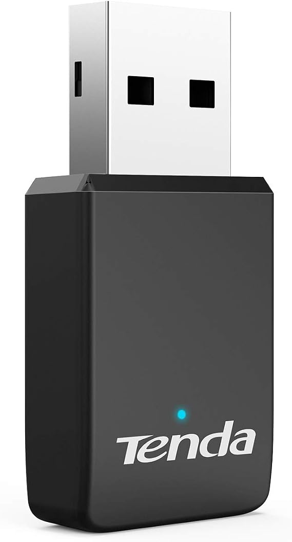 Tenda U9 11AC USB Wifi Adapter-Dual Band 2.4/5G AC650 Wireless Network Card, Wifi Dongle, Mini Size, Supports Windows (XP/7/8/1/10),Black