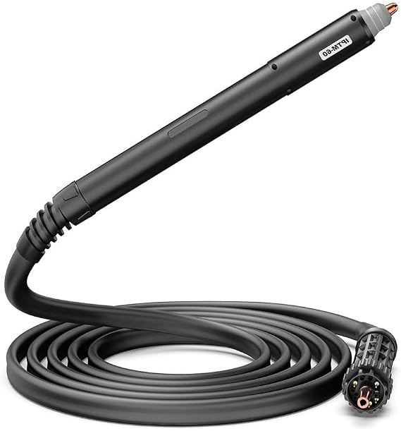 CNC Plasma Cutting Torch IPTM60 Non-HF Pilot Straight Torch 60A Industrial For Everlast For PowerPlasma For Longevity For FORCECUT Primweld For Primecut Series 20Ft Cable Dual-Channel Cooling