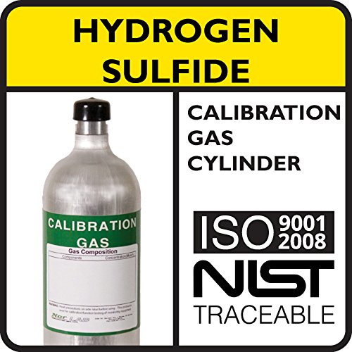 25 PPM Hydrogen Sulfide Calibration Gas, Balance Nitrogen, 29 Liter Aluminum Cylinder.