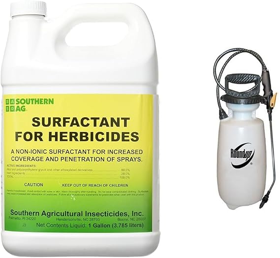 Southern Ag Surfactant for Herbicides Non-Ionic, 128oz - 1 Gallon & Roundup 190260 Lawn and Garden Sprayer, 2 Gallon