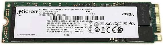 Micron SSD 256GB 2200S M.2 2280 80mm NVMe PCIe Gen3 x4 MTFDHBA256TCK Solid State Drive for Laptop Desktop Ultrabook