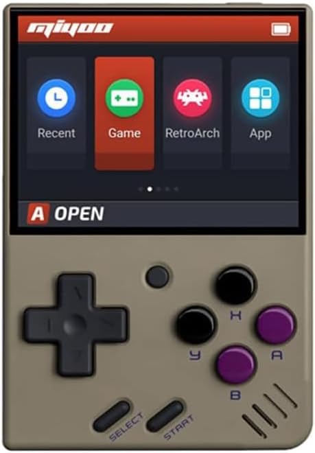 Miyoo Mini Plus Handheld Game Console 3.5-Inch Screen Pocket Portable Retro Video Game Console with Japanese Language Support White
