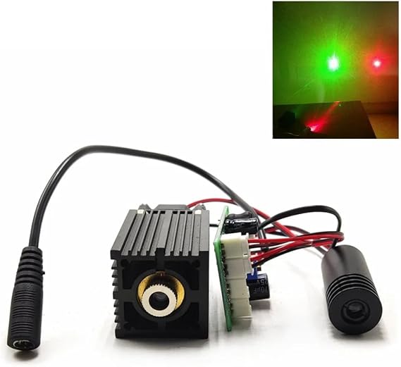 532nm-50 Green Laser + 650nm -200 Red Laser Dot Module 12V w/Driver & TTL 0-20KHz