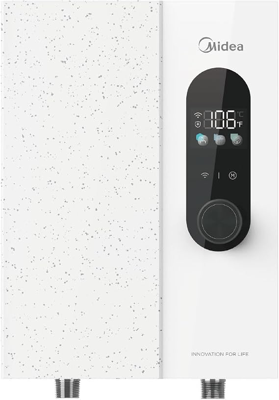 Midea 13KW Electric Tankless Water Heater, 240V, On-demand Hot Water, White