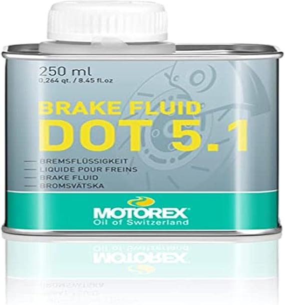 Motorex 300287 Hydraulic Brake and Clutch Systems Dot 5.1 Brake Fluid, 0.25 Liters