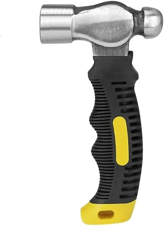 Ball Peen Hammer, 13oz Small Ball Pin Hammers, Little Hammer, Perfect for Tight Spot, Stubby for Craft Work and Household Chores, Ball Pein Hammer for Metal Working, Jewelry Making