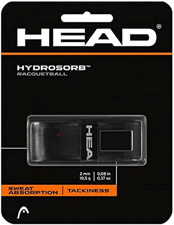 HEAD Hydrosorb Tour Synthetic Racquetball Grip, Black, 1