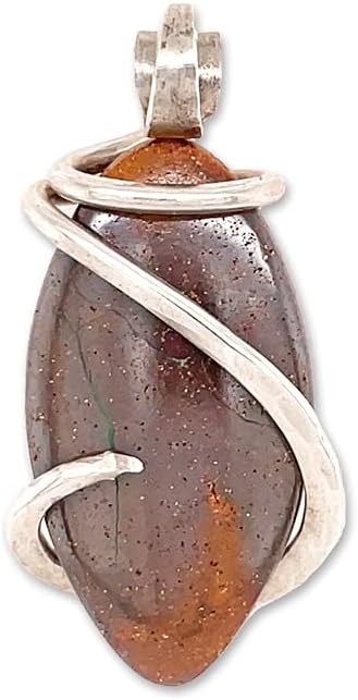 Boulder Opal Pendant Necklace (18") Brown
