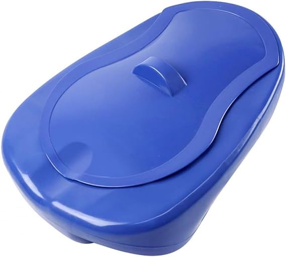 Portable Bedpan with Cover - Thick Bedside Toilet -, Bedridden Patients