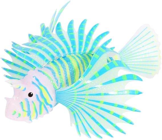 HEEPDD Artificial Glowing Lion Fish, Silicone Material, 4.5in Ornament