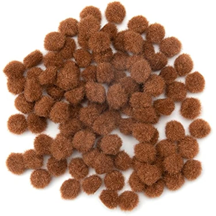 Cousin DIY Brown 12 inch Poms, 100 Pack,40000782
