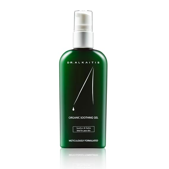 DR. ALKAITIS Organics Soothing Gel - Natural Aloe Vera Gel with Boswellia & Seaweed Complex - Multi-Purpose Serum for Sensitive Skin (120ml/4oz)