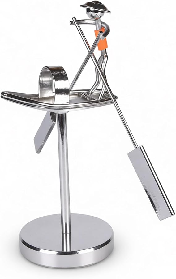 ThinkTop Fisherman Kinetic Art Balance Steel Balance Physics Theory Decoration for Home and Office Desk or Christmas Birthday