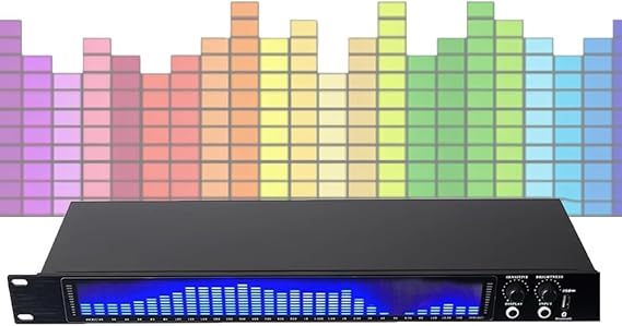 Audio Spectrum Analyzer Display, Professional Dynamic LED Spectrum Analyzer with 3 Input Modes, 31-Segment Real Time Frequency Level Display for Car Studio Home Entertainment