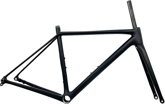 Carbon Fiber Road Bike Frameset Disc Brake, Carbon Gravel Bike Frameset, Lightweight Disc Brake Frame Set, Breaking Wind Racing Frame, 52/54/56/58CM Internal Routing(52cm)