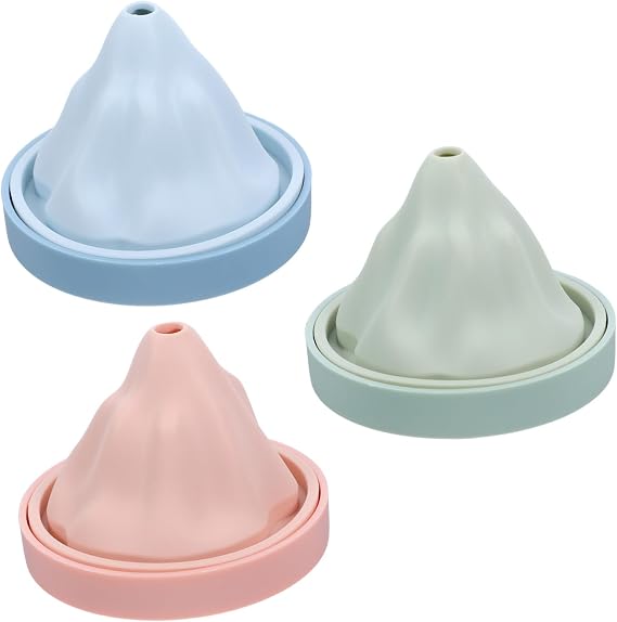 Snow Mountain Silicone Ice Cube Molds Non Stick Reusable Ice Trays for Creative Cocktails Assorted Blue Green Pink Colors Easy Release Design
