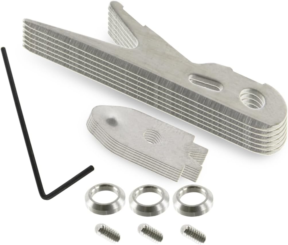 TRUGLO Stainless Steel .031 Replacement Blade Set 3 Pack for Titanium X Archery Broadheads - Safe Carry Case Included