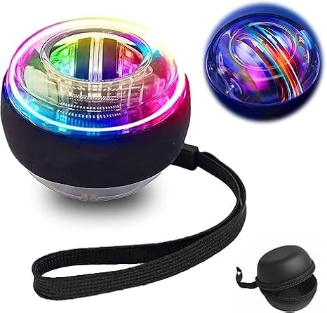 Gyroscopic Hand Trainer, Rotation Ball Wrist Ball, Fitness Equipment Wrist Ball, Wrist Trainer Ball, Power Ball Tachometer for Training Hand and Arm Muscles, Hand Training Device
