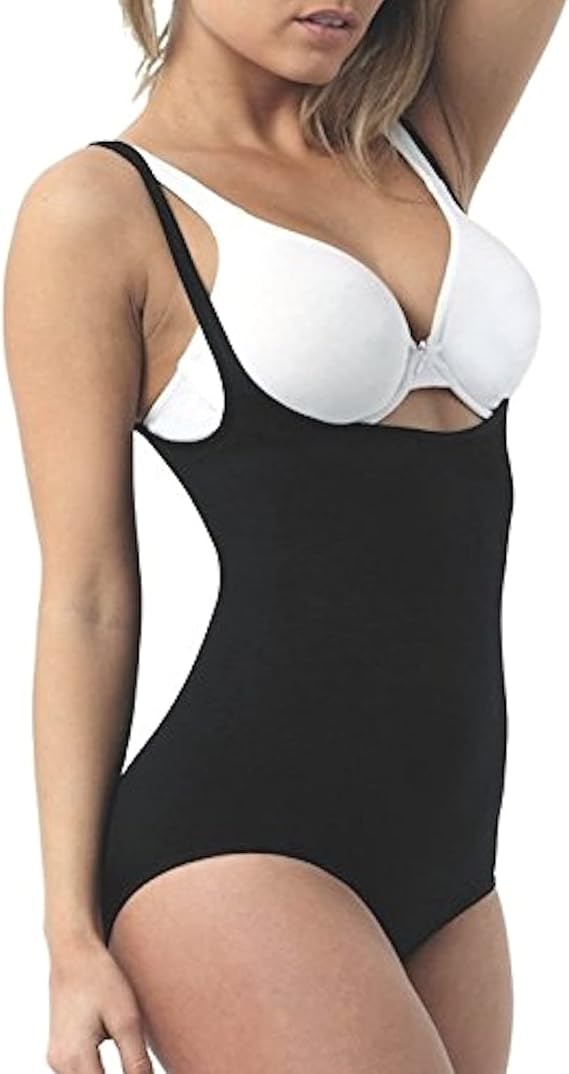 Belvia Shapewear Women Full Body Shaper Tummy Control Bodysuit Black Medium