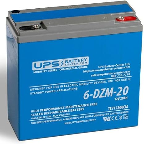 20Ah 12V - 6-DZM-20 Deep Cycle Battery for Mobility Devices only - not for UPSs